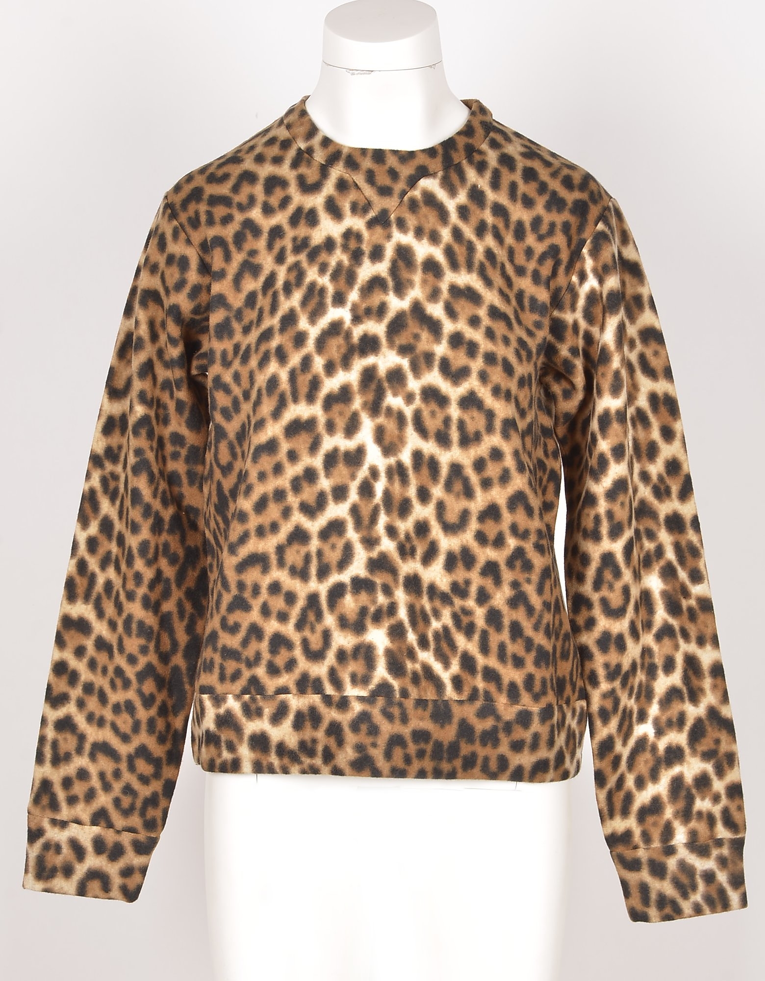 N°21 Designer Sweatshirts, Brown Animal Printed Cotton Women's Sweatshirt
