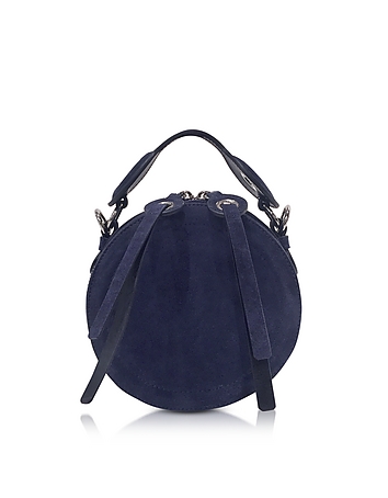 Navy Blue Suede Handbag ~ Navy Purse