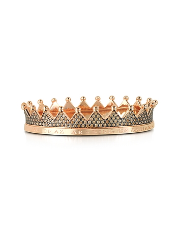 Regno Silver and Zircon Crown Bracelet