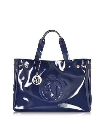 Large Faux Patent Leather Tote