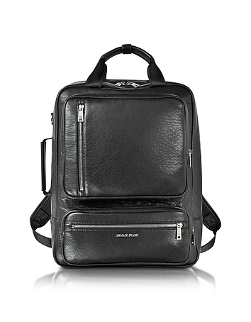 Black Eco Leather Backpack