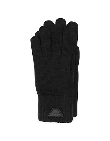 Black Wool Blend Men's Gloves