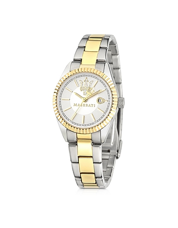 Competizione Silver Dial Two Tone Stainless Steel Women's Watch