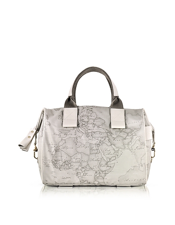 Free Spirit Softy Ash Gray Fabric and Leather Satchel Bag