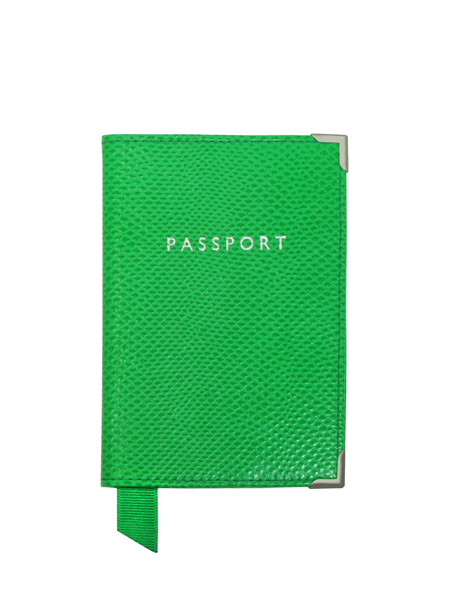Обложка на Паспорт из Ярко-зеленой Кожи Ящерицы