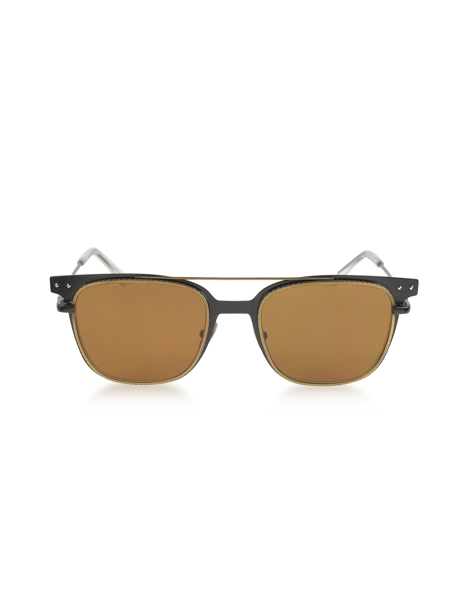 Bottega Veneta BV0095S 002 Black Metal Frame Men's Sunglasses