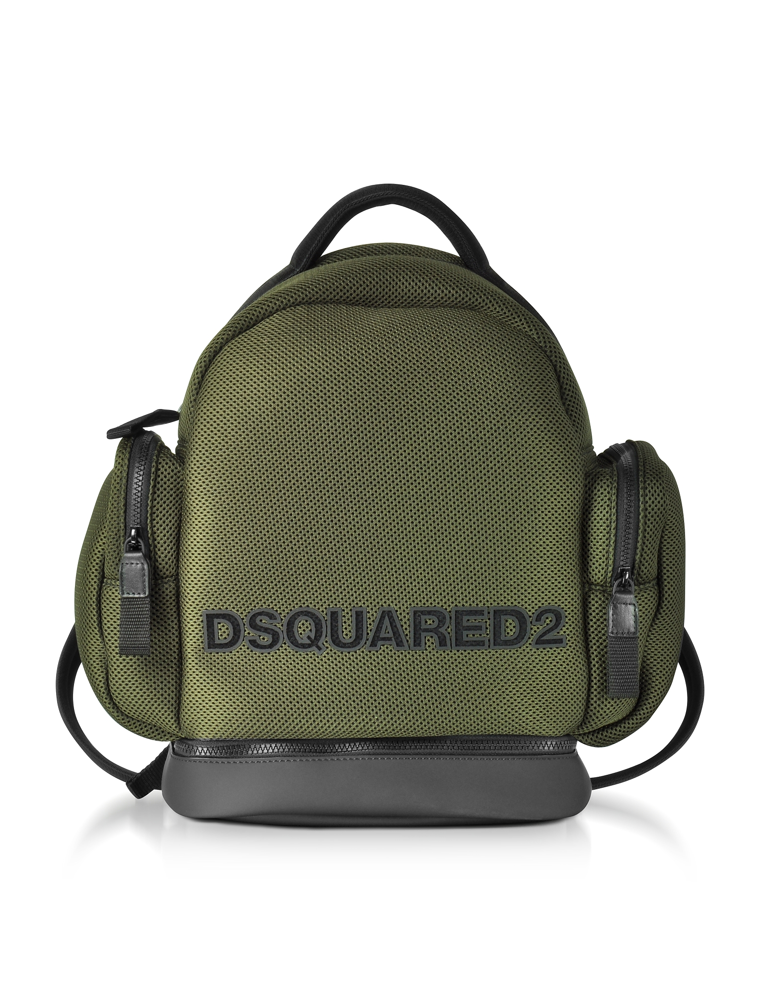 DSquared2 Khaki Mesh Fabric Signature Men's Backpack w/Black Accents
