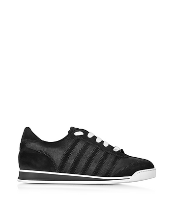New Runner Black Suede and Fabric Women's Sneaker