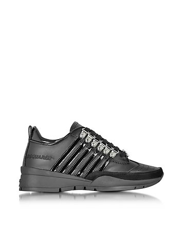 Black Leather Sneaker