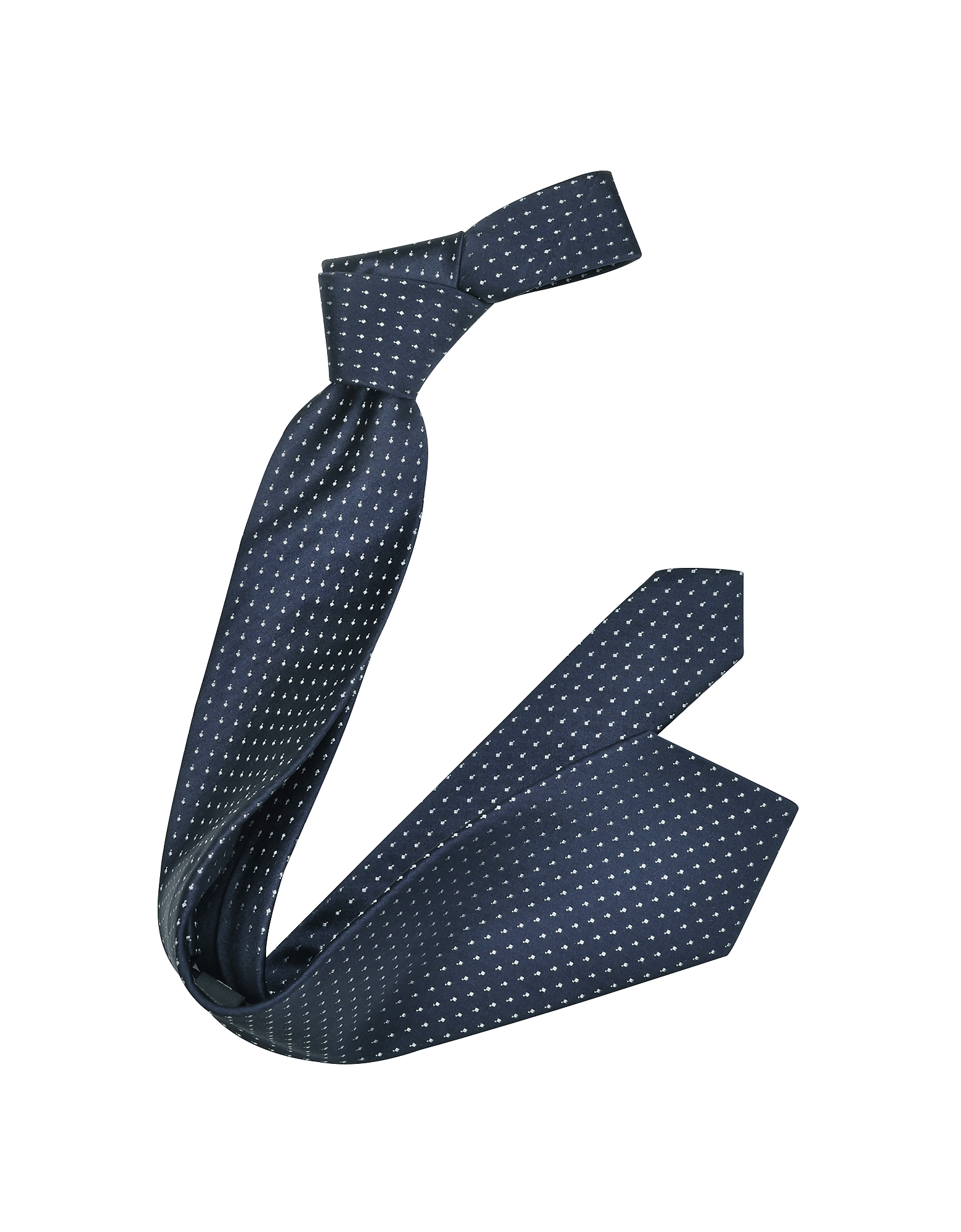 Forzieri Micro Square Dots Woven Silk Tie