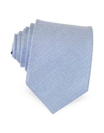 Light Blue Woven Silk Tie