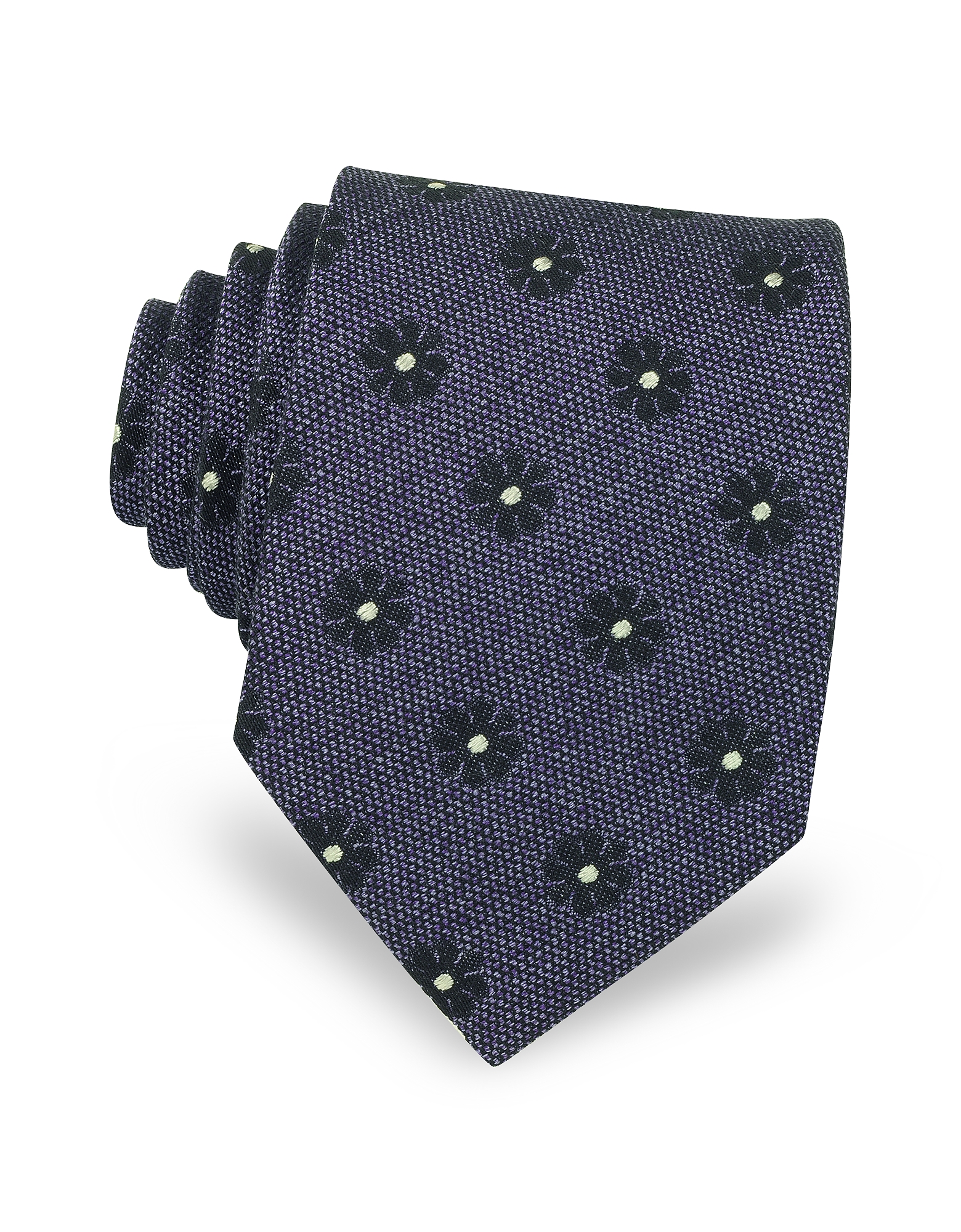 Forzieri Pure Silk Woven Floral Pattern Men's Tie
