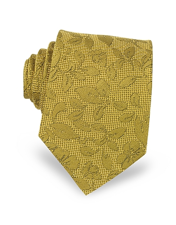Floral Pattern Woven Silk Men's Tie