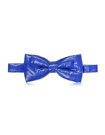 Electric Blue Nylon Puffer Bow Tie