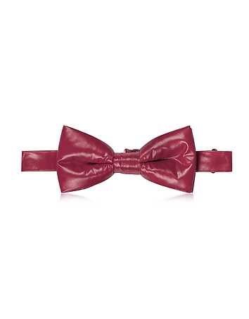 Purple Red Nylon Puffer Bow Tie