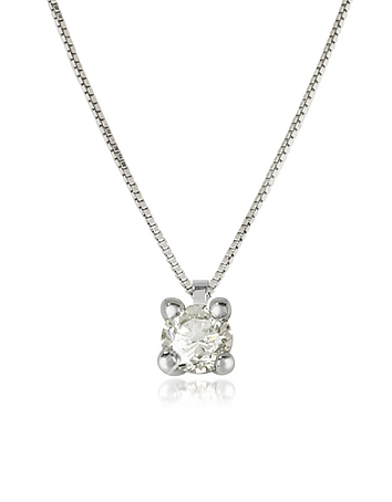 0.31 ctw Diamond Vanity Pendant 18K White Gold Necklace