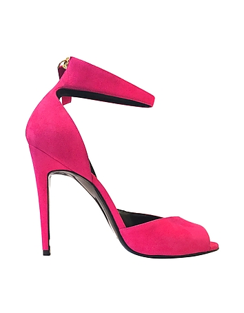 Flash Pink Suede Sandal