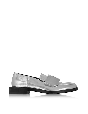 Hardy Dandy Silver Metallic Leather Loafer