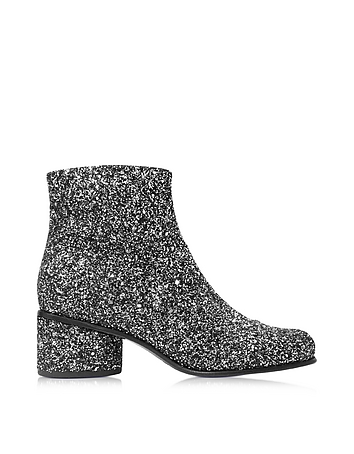 Camilla Silver Glitter Ankle Boot