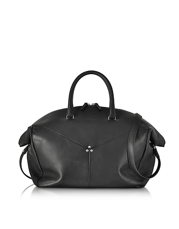 Gerald Smooth Black Leather Tote Bag