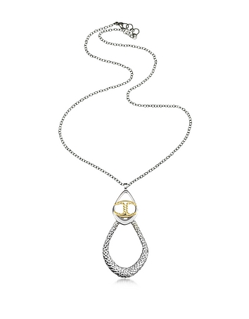 Icon Silver PVD Drop Chain Necklace