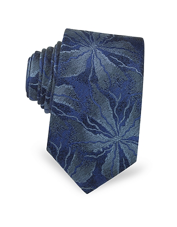 Floral Pure Jacquard Silk Narrow Tie