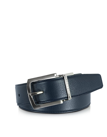 Orlando Navy Blue/Blue Reversible Leather Belt