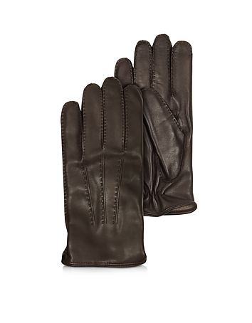 Canada Dark Brown Leather Men's Gloves w/Cashmere Lining