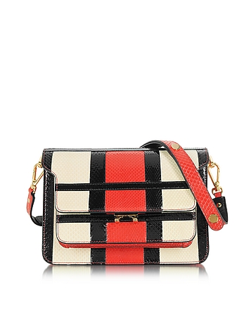 Red and Atique White Ayers Trunk Bag