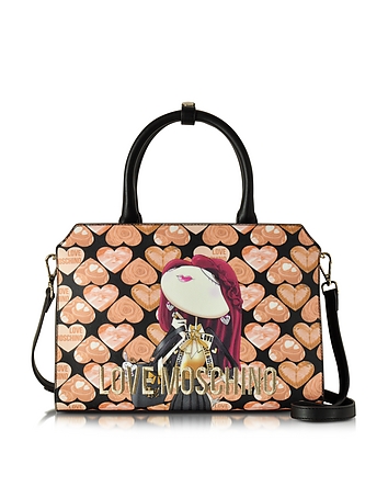 Girl Digital Print Eco Saffiano Leather Satchel Bag