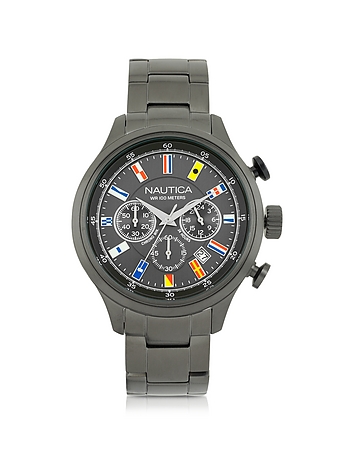 NCT 16 Brushed Gunmetal Stainless Steel Men's Chronograph Watch