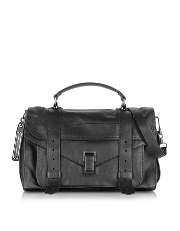 PS1 Medium Black Lux Leather Satchel Bag