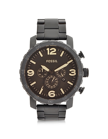Nate Black Stainless Steel Chronograph Watch
