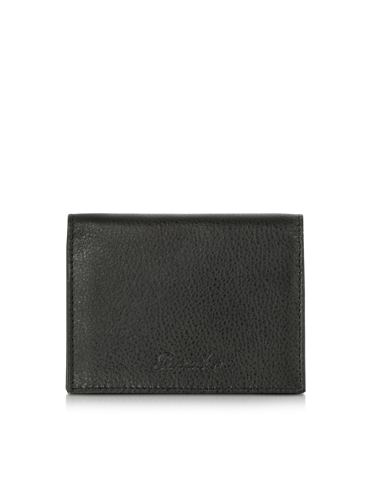 Pineider Country Black Leather Business Card Holder