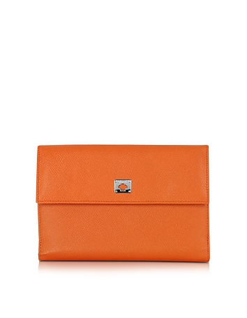 City Chic Orange Leather French Purse Wallet