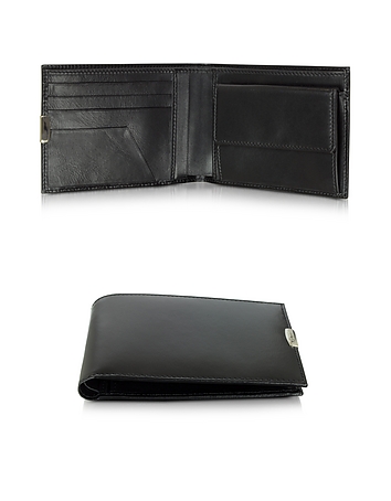 1949 Black Leather Men's Wallet W/Coin Pocket