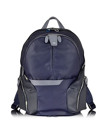 Nylon & Leather Computer Backpack
