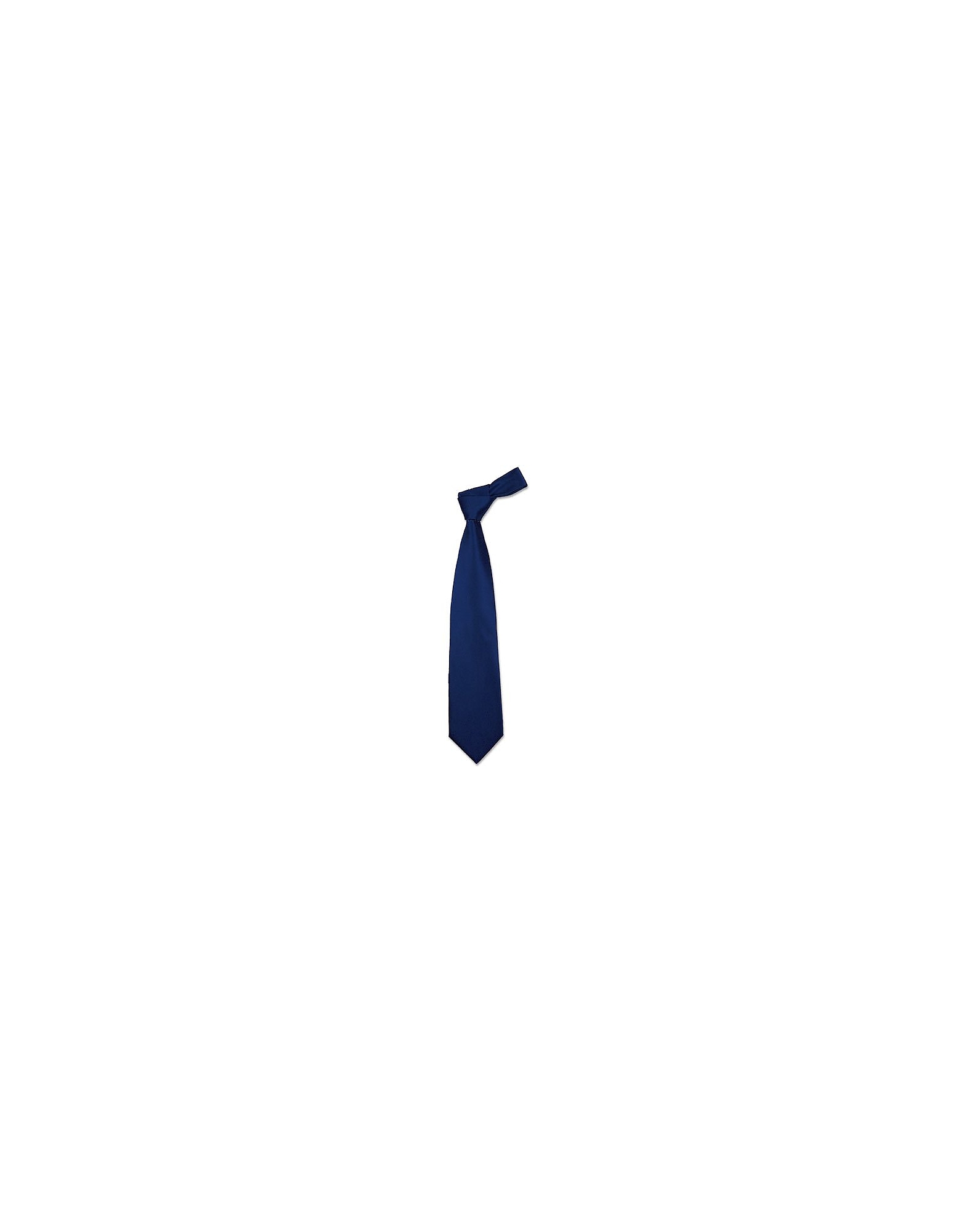 Forzieri Solid Navy Blue Extra-Long Tie