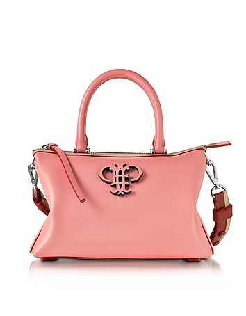 Shell Pink Leather Boston Bag