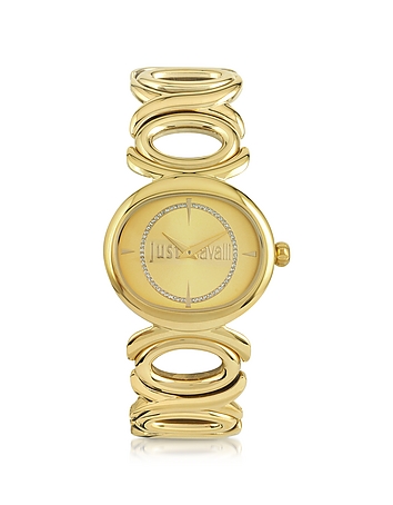 Double Jc 2H Champagne Dial Gold Stainless Steel Women's Watch