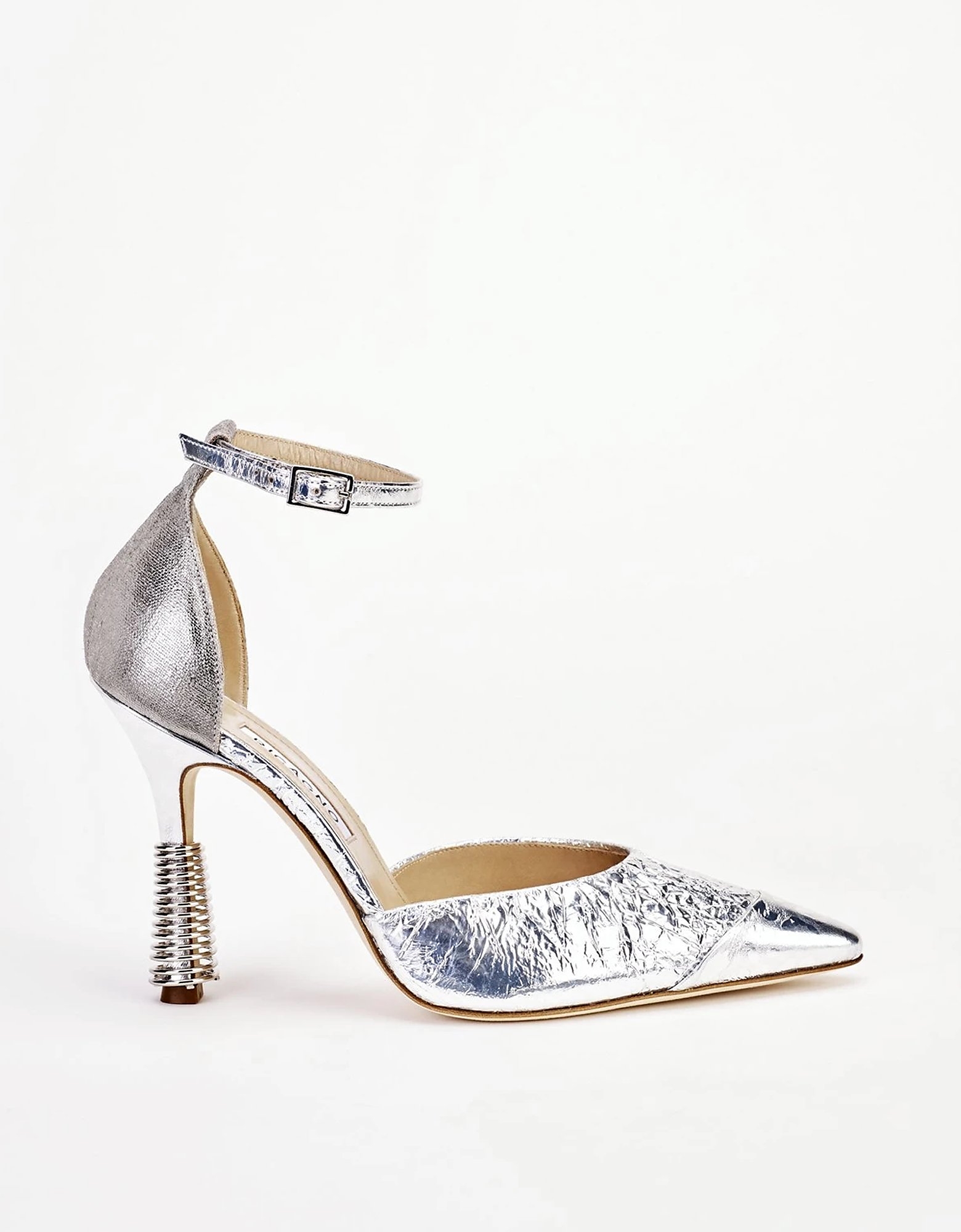 Ricagno  Shoes Yira Silver Leather Pumps