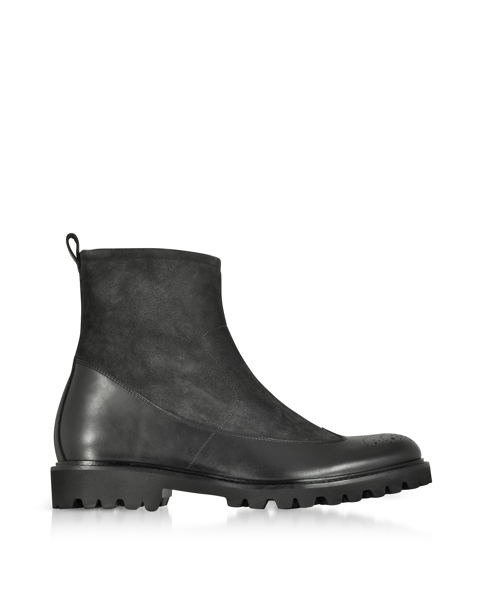 Fratelli Borgioli Black Suede and Leather Boots