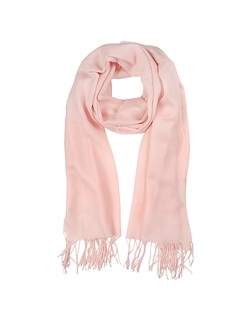 Light Pink Wool and Cashmere Stole