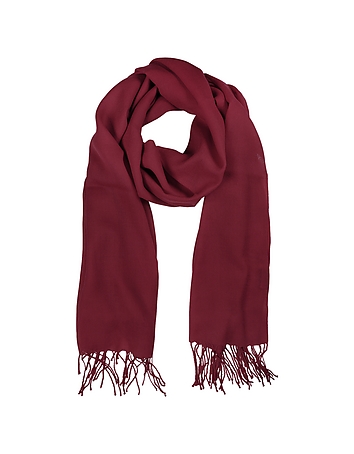 Burgundy Wool and Cashmere Stole