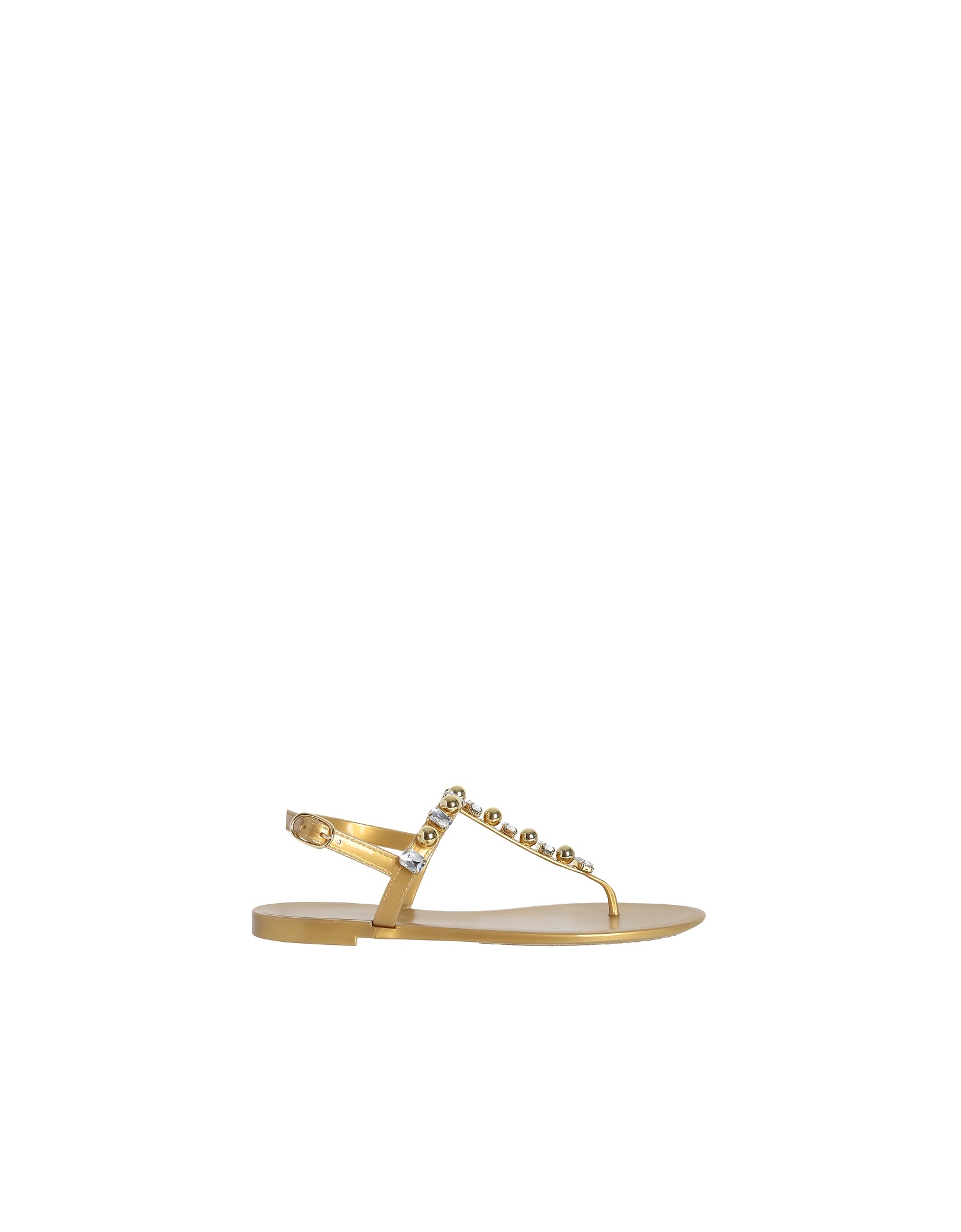 Stuart Weitzman Shoes Jelly Goldie Crystal Sandals