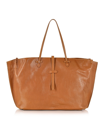 Mahe Cognac Leather Large Tote