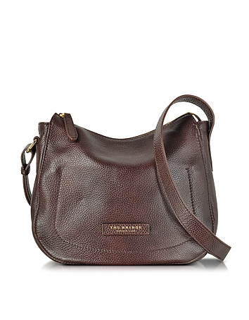 Plume Soft Donna Dark Brown Leather Shoulder Bag