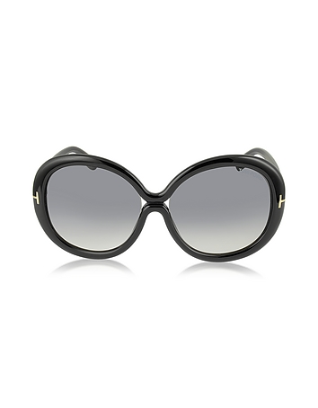 GISELLA FT0388 01B Black Round Sunglasses