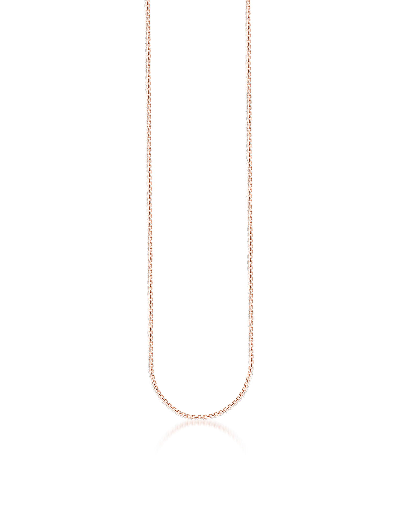 Rose Gold Plated Sterling Silver Venezia Chain Necklace