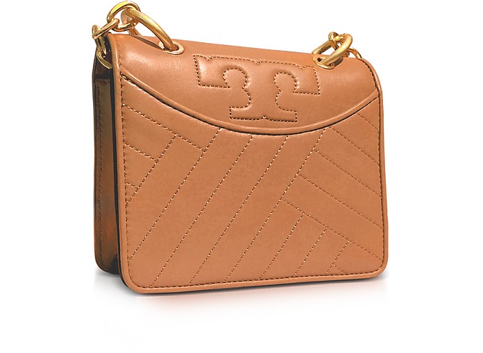 TORY BURCH Alexa Aged Vachetta Leather Mini Shoulder Bag | ModeSens